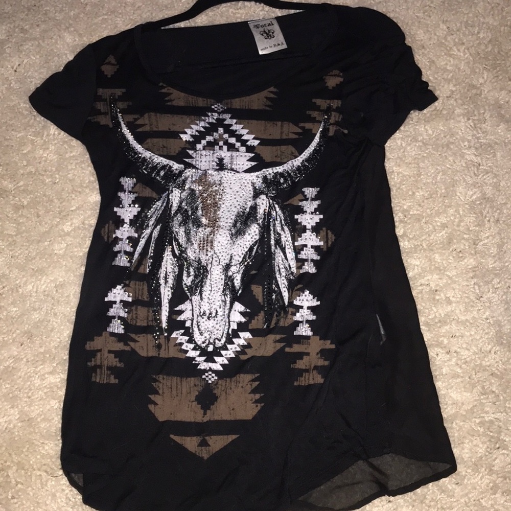 Black flowy Tee
